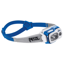 Акумулаторен фенер за глава PETZL SWIFT® RL 900 lm - Син