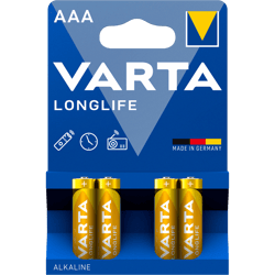 Алкални батерии ААА Varta Longlife AAA - 4 броя