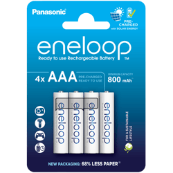 4 Акумулаторни батерии Panasonic Eneloop AAA 800 mAh - 1.2V