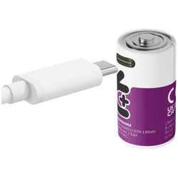 2 Акумулаторни батерии C Li-Ion Uniross 1.5V 3000 mAh + USB Type C