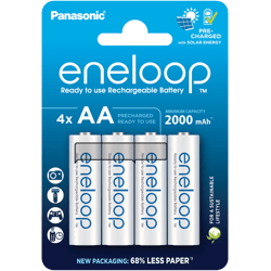 4 Акумулаторни батерии Panasonic Eneloop AA 2000 mAh - 1.2V